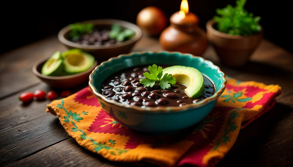 Oaxacan Black Beans with Avocado Leaf