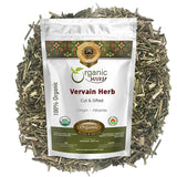 Organic Way Vervain Herb (Verbena officinalis) Cut and sifted | Herbal Tea | Non-GMO & Gluten Free | Resealable Bag | Raw from Albania