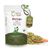 Moringa Leaf Cut and Sifted (Moringa Oleifera) - Herbal Tea - Immune and Energy Booster | Kosher Certified | Vegan | Non GMO & Gluten Free | USDA Certified | Origin - India