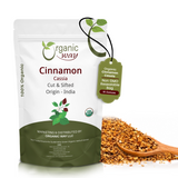 Premium Cinnamon Cassia Cut & Sifted (Cinnamomum cassia) - Adds Flavour & Aroma | Kosher Certified | Vegan, Non GMO & Gluten Free | USDA Certified | Origin - India