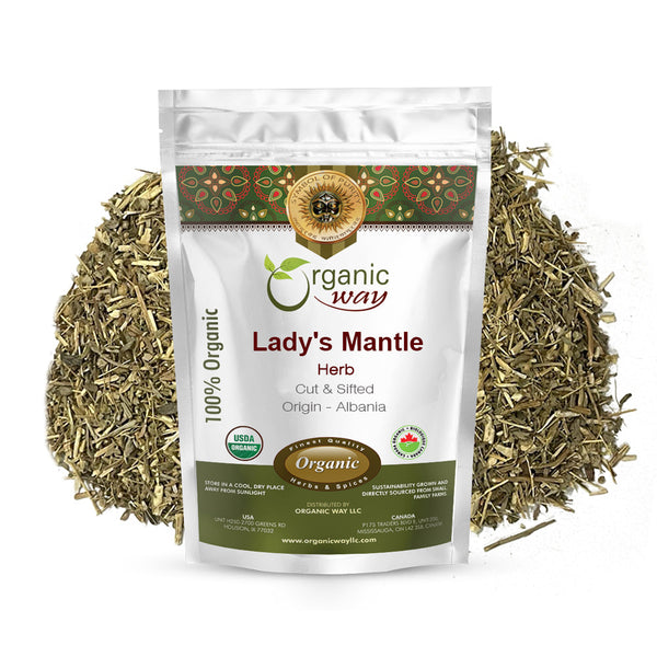 Lady's Mantle Herb Cut & Sifted - (Alchemilla vulgaris) - Herbal Tea | European Wild-Harvest | Kosher & USDA Certified | Vegan, Non-GMO & Gluten Free | 100% Raw from Albania