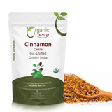 Premium Cinnamon Cassia Cut & Sifted (Cinnamomum cassia) - Adds Flavour & Aroma | Kosher Certified | Vegan, Non GMO & Gluten Free | USDA Certified | Origin - India