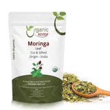Moringa Leaf Cut and Sifted (Moringa Oleifera) - Herbal Tea - Immune and Energy Booster | Kosher Certified | Vegan | Non GMO & Gluten Free | USDA Certified | Origin - India