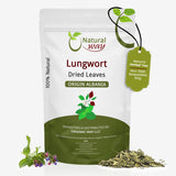 Natural Lungwort Dried Leaves Cut & Sifted (Pulmonaria Officinalis) | Kosher Certified | Raw, Vegan, Non GMO & Gluten Free | Origin - Albania