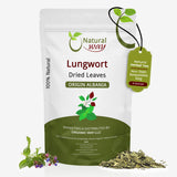 Natural Lungwort Dried Leaves Cut & Sifted (Pulmonaria Officinalis) | Kosher Certified | Raw, Vegan, Non GMO & Gluten Free | Origin - Albania
