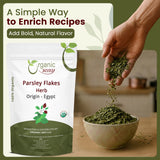 Dried Parsley Flakes - Herbal Tea - European Wild-Harvest | USDA & Kosher Certified | Vegan, Non GMO & Gluten Free | Origin - Egypt