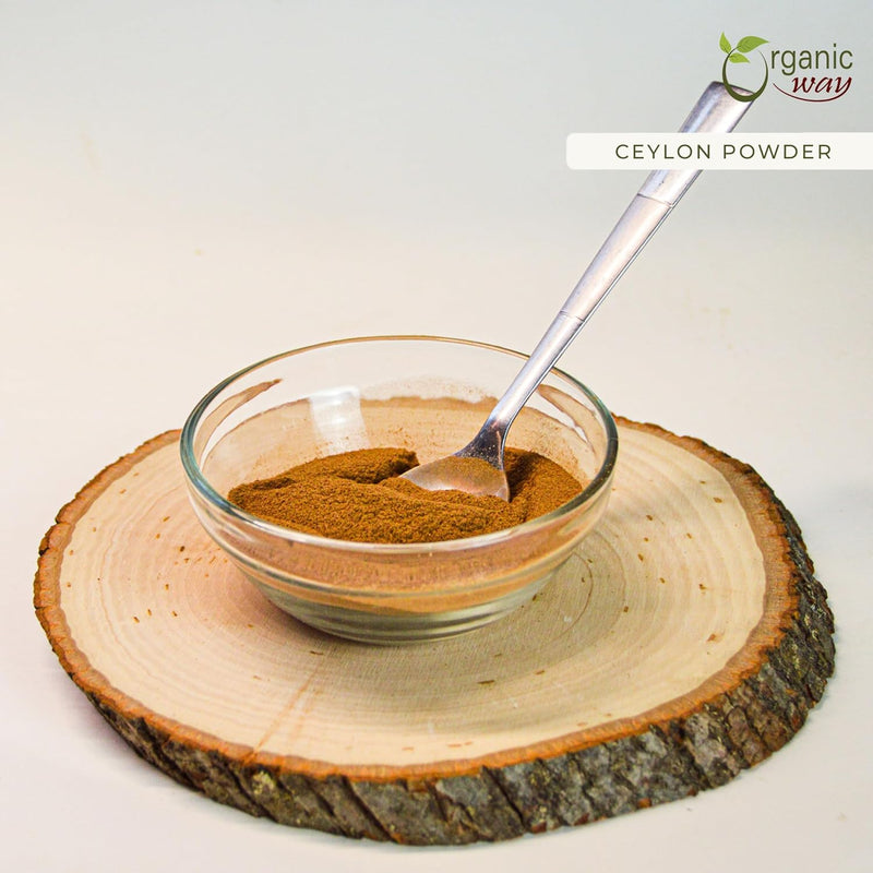 True Ceylon Cinnamon Powder | Kosher Certified | Raw, Vega, Non-GMO & Gluten Free | Freshly Grounded Premium Cinnamon | Resealable Bag | Origin-Sri Lanka