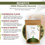 Holy Basil, Tulsi Pyramid Tea Bags | Herbal Blend for Natural Cleansing & Balanced Lifestyle | Herbal Slimming Pyramid Tea Bags | Caffeine Free 100% Natural Ingredients | ECO Conscious Tea Bags