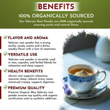 Valerian Root Powder | European Wild-Harvest |  Kosher Certified | Vegan, Non GMO & Gluten Free | USDA Certified | Origin - Albania