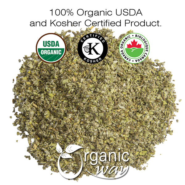 Sage Leaf Cut & Sifted (Salvia officinalis) | Herbal Tea - European Wild-Harvest | Kosher Certified | Raw, Non GMO & Gluten Free | USDA Certified | Origin - Albania