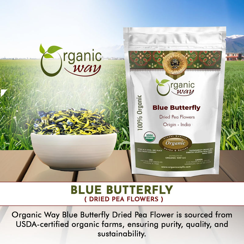 Blue Butterfly Pea Flowers (8 Oz)