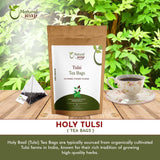 Holy Basil, Tulsi Pyramid Tea Bags | Herbal Blend for Natural Cleansing & Balanced Lifestyle | Herbal Slimming Pyramid Tea Bags | Caffeine Free 100% Natural Ingredients | ECO Conscious Tea Bags