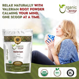 Valerian Root Powder | European Wild-Harvest |  Kosher Certified | Vegan, Non GMO & Gluten Free | USDA Certified | Origin - Albania