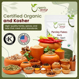 Dried Parsley Flakes - Herbal Tea - European Wild-Harvest | USDA & Kosher Certified | Vegan, Non GMO & Gluten Free | Origin - Egypt
