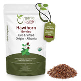 Hawthorn Berries Cut & Sifted (Crataegus monogyna) - European Wild-Harvest | Kosher Certified | Vegan, Non GMO & Gluten Free | USDA Certified | Origin - Albania