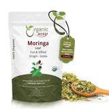 Moringa Leaf Cut and Sifted (Moringa Oleifera) - Herbal Tea - Immune and Energy Booster | Kosher Certified | Vegan | Non GMO & Gluten Free | USDA Certified | Origin - India