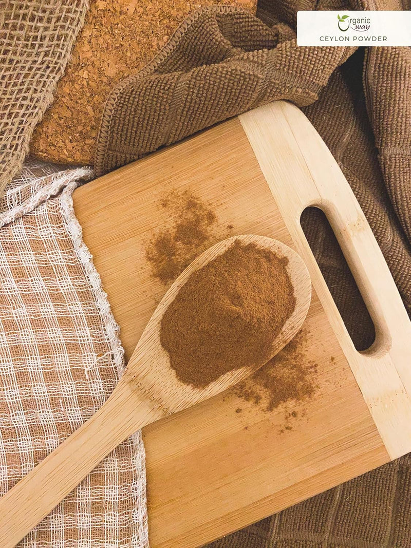 True Ceylon Cinnamon Powder | Kosher Certified | Raw, Vega, Non-GMO & Gluten Free | Freshly Grounded Premium Cinnamon | Resealable Bag | Origin-Sri Lanka