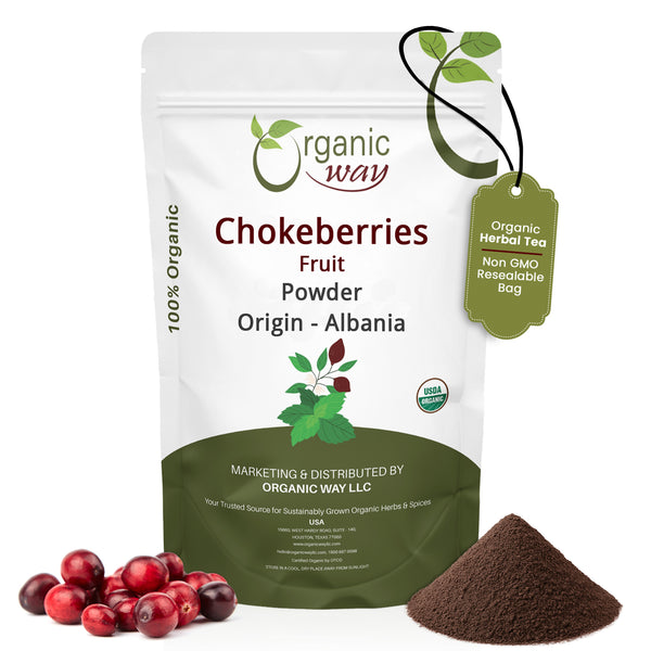 Chokeberries Fruit/Aronia Berry Powder - European Wild-Harvest | Kosher Certified | Non GMO & Gluten Free | USDA Certified | Origin - Albania