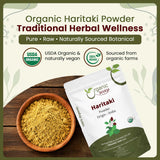 Premium Quality Haritaki Powder (Terminalia Chebula) - Kosher Certified | Raw, Vegan, Non GMO & Gluten Free | USDA Certified | Origin - India
