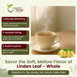 Linden Flower & Leaf Herbal Tea Blossom & Culinary Use | European Wild-Harvest | Kosher & USDA Certified | Vegan, Non-GMO & Gluten Free | 100% Raw from Albania
