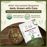 Mugwort Herb Loose Leaf Cut & Sifted (Artemisia Vulgaris) Herbal Tea | Kosher & USDA Certified | Vegan, Non-GMO & Gluten Free | Raw from Albania