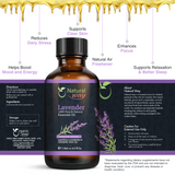 Natural Way Lavender Essential Oil | Premium Grade Essential Oils for Hair Care, Oil for Skin, Aromatherapy, & Diffuser | Essential Oil for Skin Tag Remover, Massage Oil & Humidifier Use | 4 Fl Oz (120 mL)