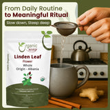 Linden Flower & Leaf Herbal Tea Blossom & Culinary Use | European Wild-Harvest | Kosher & USDA Certified | Vegan, Non-GMO & Gluten Free | 100% Raw from Albania
