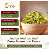 Moringa Leaf Cut and Sifted (Moringa Oleifera) - Herbal Tea - Immune and Energy Booster | Kosher Certified | Vegan | Non GMO & Gluten Free | USDA Certified | Origin - India