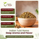 Tulsi/Holy Basil (Rama) Cut & Sifted (Ocimum tenuiflorum) - Pure Leaves Herbal Tea | USDA & Kosher Certified | Vegan, Non GMO & Gluten Free | Resealable Bag | 100% Raw from India