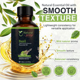 Basil Essential Oil for Diffusers | Natural Aroma Oil for Home Fragrance, Humidifier & DIY Candle Making, Long Lasting Scent for Office, Bedroom & Soothing Scent 4 Fl Oz (120 mL)