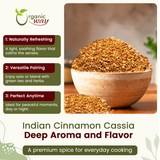 Premium Cinnamon Cassia Cut & Sifted (Cinnamomum cassia) - Adds Flavour & Aroma | Kosher Certified | Vegan, Non GMO & Gluten Free | USDA Certified | Origin - India