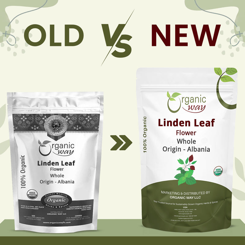 Linden Flower & Leaf Herbal Tea Blossom & Culinary Use | European Wild-Harvest | Kosher & USDA Certified | Vegan, Non-GMO & Gluten Free | 100% Raw from Albania