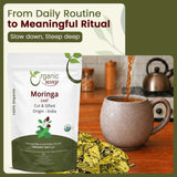 Moringa Leaf Cut and Sifted (Moringa Oleifera) - Herbal Tea - Immune and Energy Booster | Kosher Certified | Vegan | Non GMO & Gluten Free | USDA Certified | Origin - India