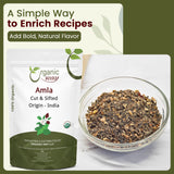 Dried Amla/Indian Gooseberry Cut & Sifted (Phyllanthus emblica) - Kosher Certified | Raw, Vegan, Non GMO & Gluten Free | USDA Certified | Origin - India