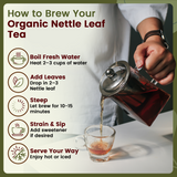 Stinging Nettle Leaf Cut & Sifted (Urtica dioica) Herbal Tea - European Wild-Harvest | Kosher Certified | Vegan, Non GMO & Gluten Free | USDA Certified | Origin - Albania