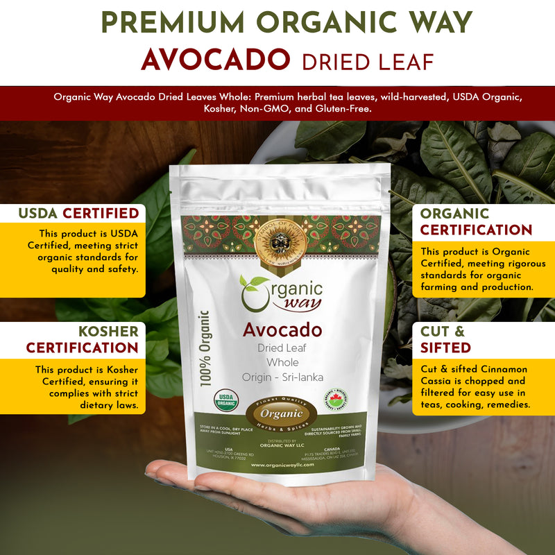 Organic Way Avocado Dried leaves (2 Oz)