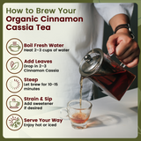 Premium Cinnamon Cassia Cut & Sifted (Cinnamomum cassia) - Adds Flavour & Aroma | Kosher Certified | Vegan, Non GMO & Gluten Free | USDA Certified | Origin - India
