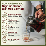 Senna Leaf Cut & Sifted (Cassia angustifolia) - Herbal Tea | Kosher & USDA Certified | Vegan, Non-GMO & Gluten Free | Tested for Heavy Metal | 100% Raw from India