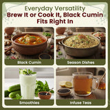 Black Cumin Seeds (Nigella Sativa) Kalonji – Whole Black Seeds | Non-GMO, Pure, Fresh & Premium Quality | Non-GMO & Kosher Certified | Origin - India