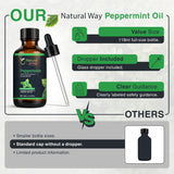 Natural Way Peppermint Essential Oil | Premium Grade Essential Oils for Hair Care, Oil for Skin, Aromatherapy, & Diffuser | Essential Oil for Skin Tag Remover, Massage Oil & Humidifier Use | 4 Fl Oz (120 mL)