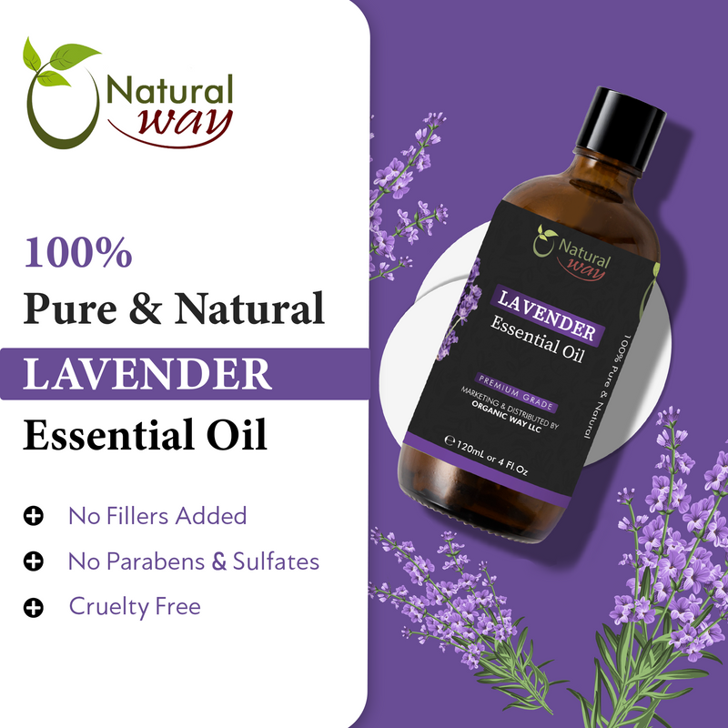 Natural Way Lavender Essential Oil 4oz (120 ml)