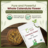 Dried Calendula Flower (Marigold Flower) Herbal Tea - European Wild-Harvest | Kosher Certified | USDA Certified | Origin - Albania