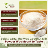 Coconut Milk Powder - Unsweetened Creamer Alternative for Coffee & Smoothies | Vegan, Non-GMO & Gluten Free | Keto Friendly | 100% Raw from Sri Lanka