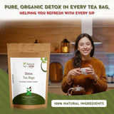 Detox Tea Bags | Pyramid Tea Bags, Caffeine-Free, 100% Natural Ingredients, ECO Conscious Packaging | Herbal Tea for Relaxation | Rich Flavor, and Sustainable Enjoyment