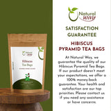 Pyramid Hibiscus Tea Bags | Herbal Blend for Natural Cleansing & Balanced Lifestyle | Herbal Slimming Pyramid Tea Bags | Caffeine Free 100% Natural Ingredients | ECO Conscious Tea Bags | 4.5 Oz (Pack of 50)