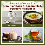 Coconut Milk Powder - Unsweetened Creamer Alternative for Coffee & Smoothies | Vegan, Non-GMO & Gluten Free | Keto Friendly | 100% Raw from Sri Lanka