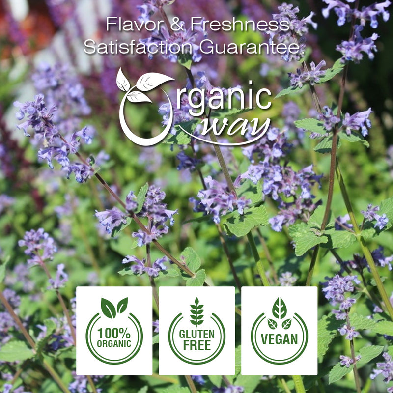 Catnip Leaf and Flower Cut & Sifted (Nepeta cataria) - Herbal Tea | European Wild-Harvest | Kosher & USDA Certified | Vegan, Non-GMO & Gluten Free | 100% Raw from Albania