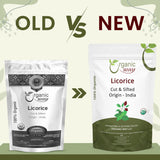 Licorice Root Cut & Sifted (Glycyrrhiza glabra) - Herbal Tea | Kosher & USDA Certified | Vegan, Non-GMO & Gluten Free | Resealable Bag | 100% Raw from India