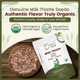 Organic Way Milk Thistle Seeds Powder (Silybum Marianum) | European Wild-Harvest | Organic & Kosher Certified | Vegan, Non GMO & Gluten Free | USDA Certified | Origin - Albania