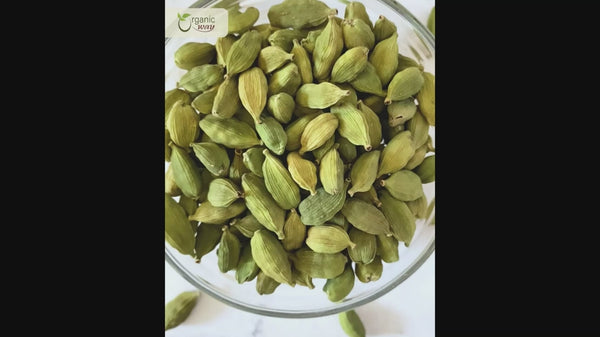 Green Cardamom Whole Pods, Hari Elaichi (Elettaria cardamomum) - Kosher & USDA Certified | Vegan, Non-GMO & Gluten Free | Resealable Bag | Adds Flavour | 100% Raw from India